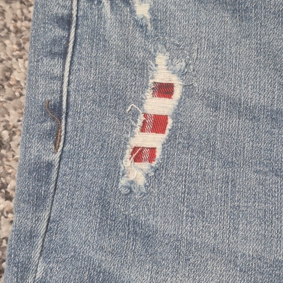 Judy Blue Buffalo Plaid Patch BOOTCUT Jeans Distressed Womens 9/29 Stretch Denim - Picture 6 of 12